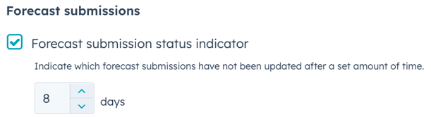 Screenshot of how to set up forecast for deals in HubSpot.